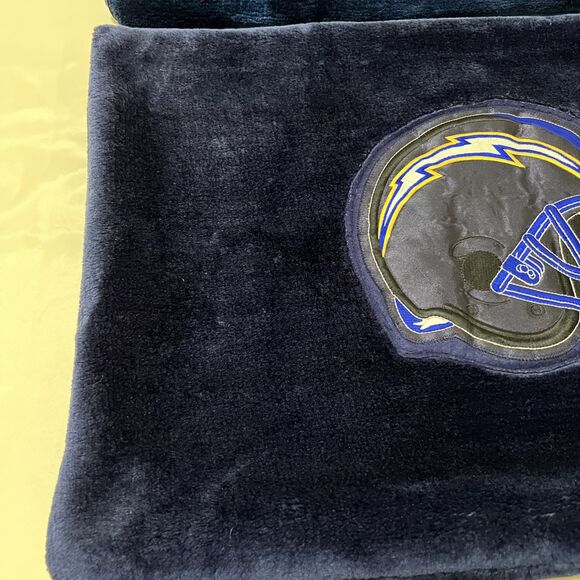 2 NFL San Diego Chargers Fleece Plush Pillowcases Covers Thick Heavy 18X28” - Picture 5 of 15